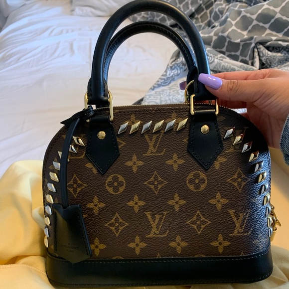 Authentic Louis Vuitton metal studded Alma BB - Picture 2 of 15